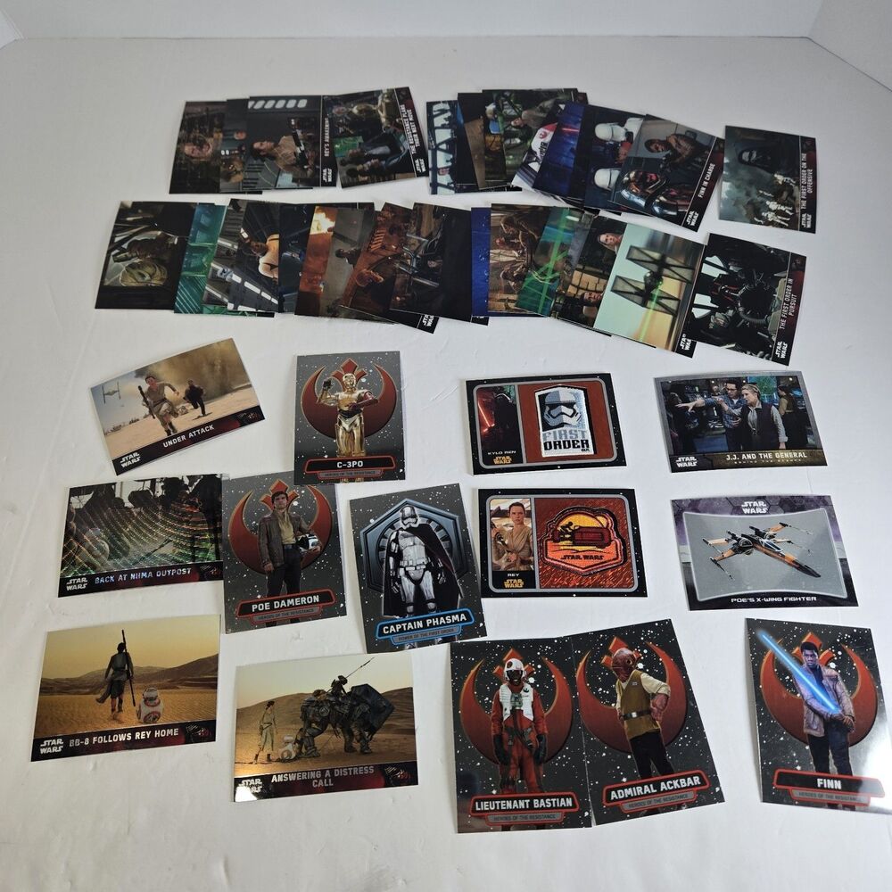 2016 Topps Star Wars Force Awakens Chrome Lot Patches Inserts Refractor